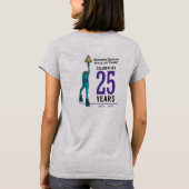 T-shirt WDHOF® 25e anniversaire pour femmes - gris (Dos)