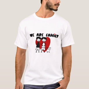 T-shirt We Are Family - Gay thème deux hommes et chat