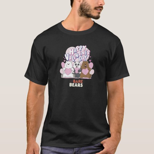 T-shirt We Bare Bears Valentine's Day Sitting Group Shot P (Devant)