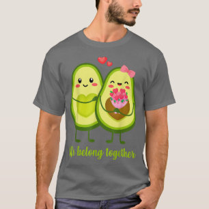 T-shirt We Belong Together Cute Avocado Couple Vegan Valen