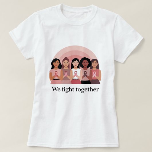 T-shirt We Fight Together Breast Cancer Awareness Design (Design devant)