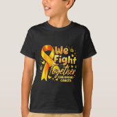 T-shirt We Fight Together Childhood Cancer Awareness Gold (Devant)