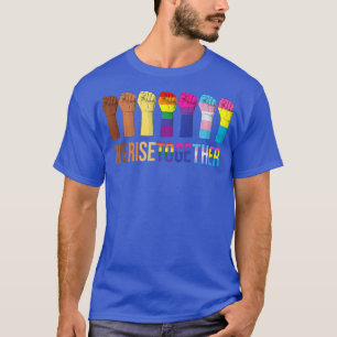 T-shirt We Rise Together Black LGBT Gay Pride Support LGBT