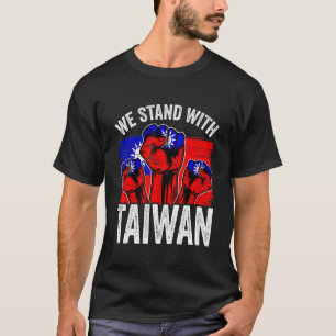 T-shirt We Stand With Taiwan Flag Republic Of China ROC Fl