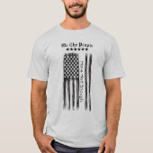 T-shirt We The People Distressed Flag Vertical (Devant)