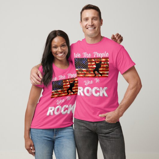 T-shirt We The People Like To Rock American Flag 4Th July (Unisexe)