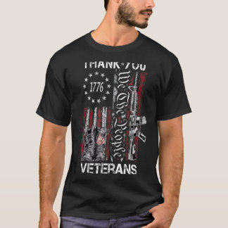 T-shirt We The People Merci Veterans 1776 USA Drapeau 1