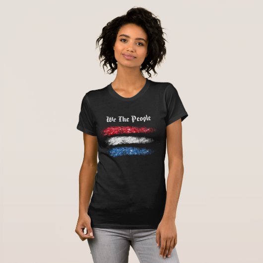 T-shirt *~* We The People Simple Abstrait American Flag (Devant entier)