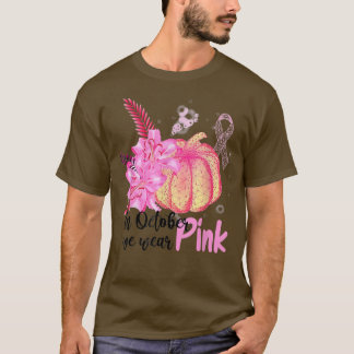 T-shirt We Wear Pink Pumpkin Breast Cancer Pumpkins Lover