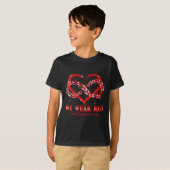 T-shirt We Wear Red Butterfly Heart Heart Disease Awarenes (Devant entier)