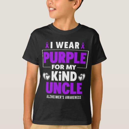 T-shirt Wear Purple For My Uncle Alzheimerheimer's Awarene (Devant)