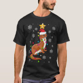 T-shirt Weasel Lighting Xmas Tree Matching Weasel Christma (Devant)