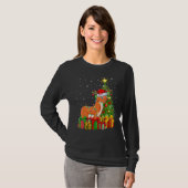 T-shirt Weasel   Xmas Holiday Santa Weasel Christmas Tree (Devant entier)
