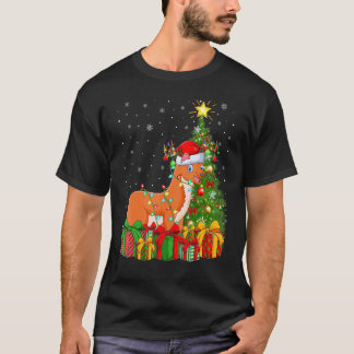 T-shirt Weasel   Xmas Holiday Santa Weasel Christmas Tree