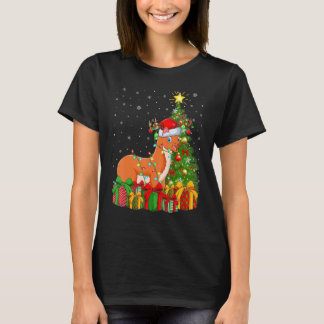 T-shirt Weasel   Xmas Holiday Santa Weasel Christmas Tree