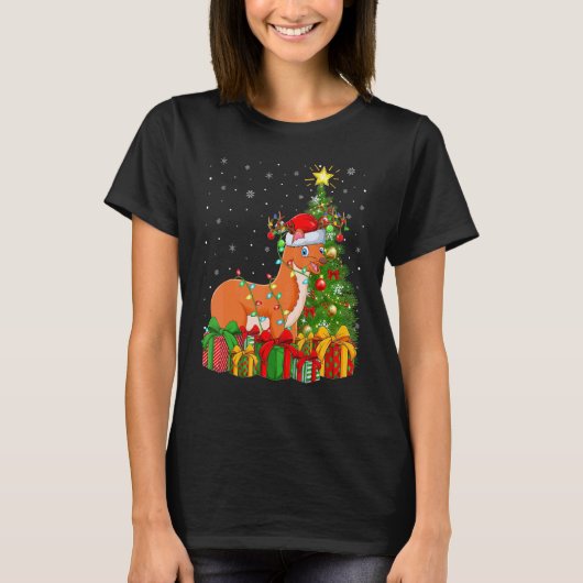 T-shirt Weasel   Xmas Holiday Santa Weasel Christmas Tree (Devant)