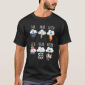 T-shirt Weather Clouds Differences Report Weather Forecast (Devant)