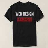 T-shirt Web Design Legend Site Web Coding Developer (Design devant)