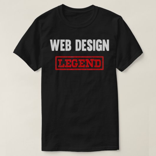 T-shirt Web Design Legend Site Web Coding Developer (Design devant)