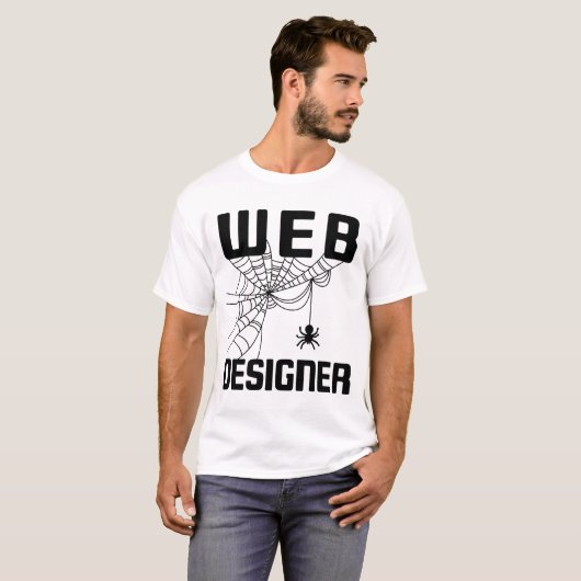 T-shirt Web Designer Design Site Web Développeur Spider (Devant entier)