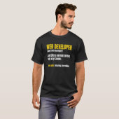 T-shirt Web Developer Coder Site Web Programmer Computer D (Devant entier)