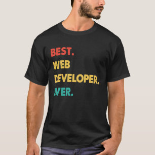 T-shirt Web Developer Retro Meilleur développeur Web jamai