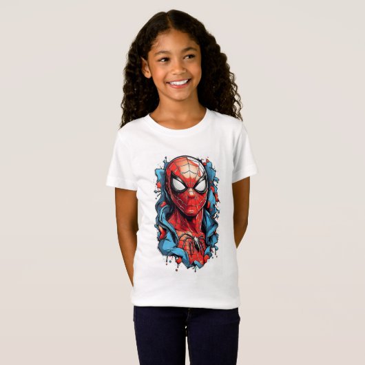 T-Shirt Web Hero Burst – Style Bande Dessinée (Devant entier)