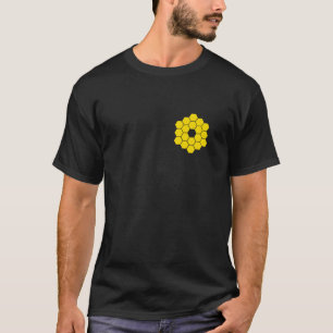 T-shirt Webb télescope miroirs Hexagons jaunes JWST