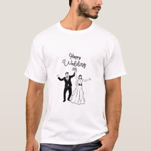T-shirt Wedding Invitation Black Gold Luxury Style