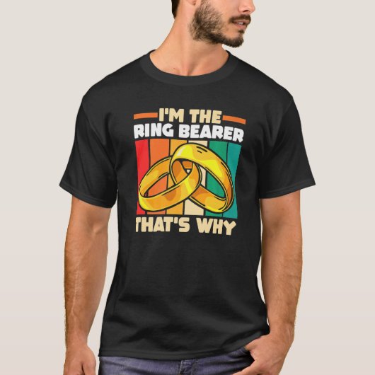 T-shirt Wedding Marriage Ceremony I'm The Ring Bearer That (Devant)
