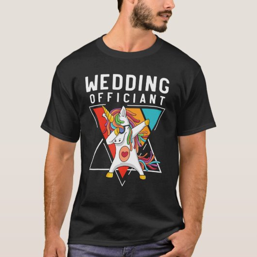 T-shirt Wedding Officiant Dabbing Unicorn Wedding 1 (Devant)