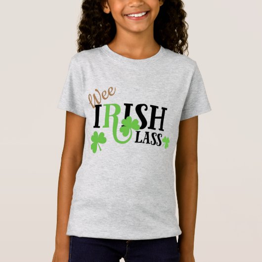 T-Shirt Wee Irish Lass Kids Design (Devant)