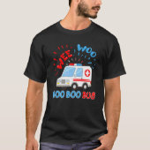 T-shirt Wee Woo Boo Boo Bus Ambulance Ems Emt Paramedic (Devant)