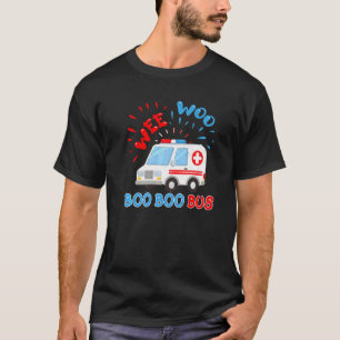 T-shirt Wee Woo Boo Boo Bus Ambulance Ems Emt Paramedic