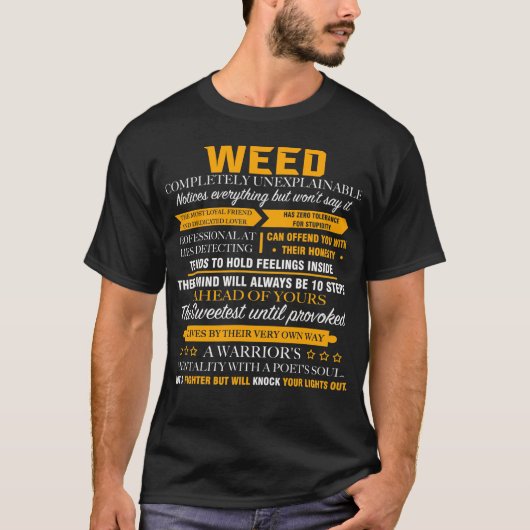 T-shirt WEED totalement inexplicable (Devant)