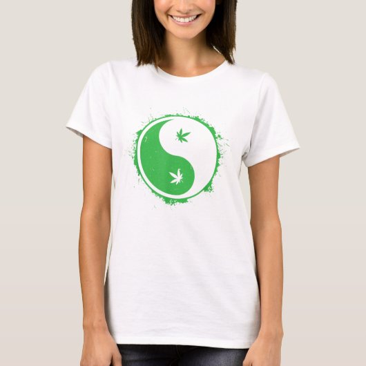 T-shirt Weed Yin Yang (Devant)