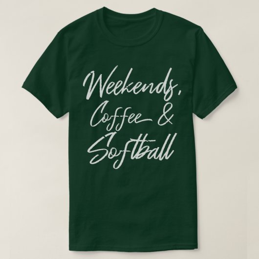 T-shirt Week-End Café Et Softball III (Design devant)