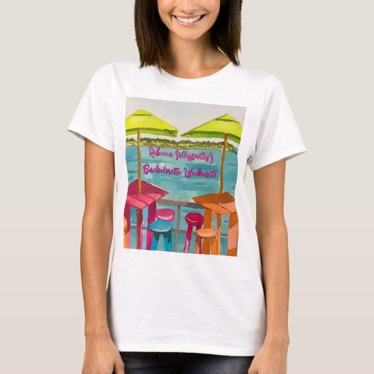 T-shirt Week-end de célibataire aux vibes de Key West (Devant)