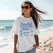 T-shirt Week-end de célibataire Cowgirl Côtière Fête