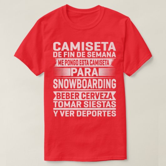 T-shirt Week-end de snowboard (Design devant)