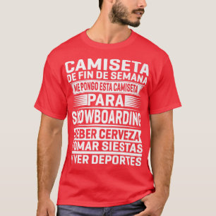 T-shirt Week-end de snowboard