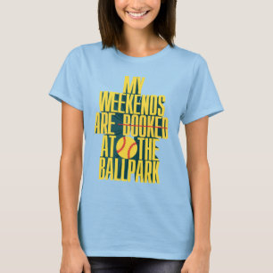 T-shirt Week-end de softball amusant au terrain de balle