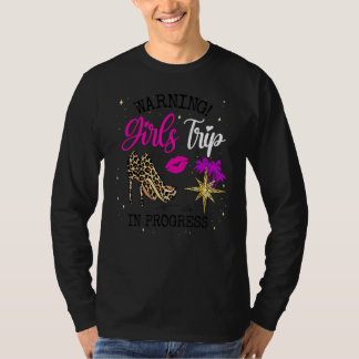 T-shirt Week-end entre filles, Alerte de groupe de vacance