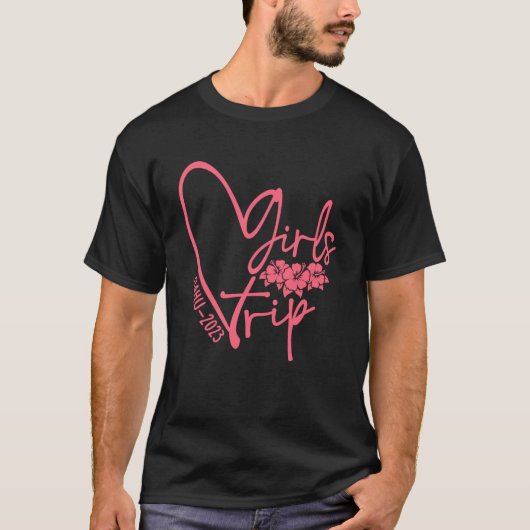 T-shirt Week-end Filles 2023 Oahu Hawaii Voyage de vacance (Devant)