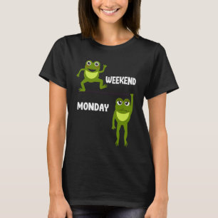 T-shirt Week-end lundi Mood Party Frog Party T