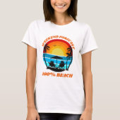 T-shirt Week-end Prévision Plage Vibes océaniques (Devant)