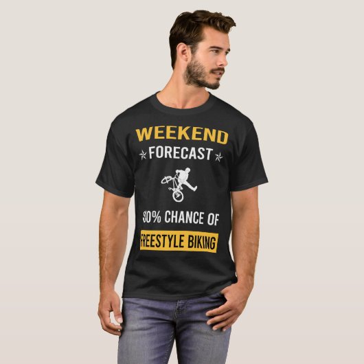 T-shirt Week-end Vélo Libre Vélo Vélo (Devant entier)