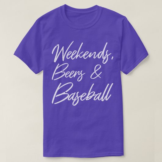 T-shirt Week-ends Bières Et Baseball III (Design devant)