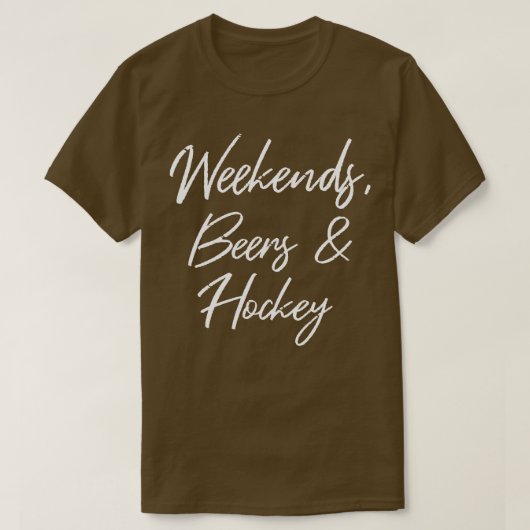 T-shirt Week-ends Bières Et Hockey III (Design devant)