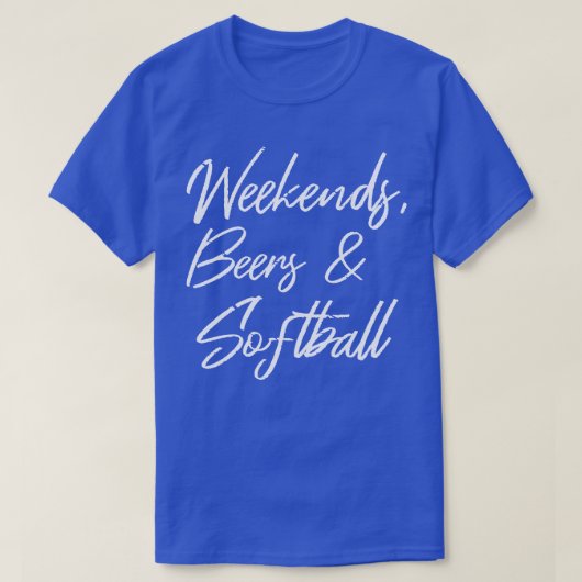 T-shirt Week-ends Bières Et Softball III (Design devant)